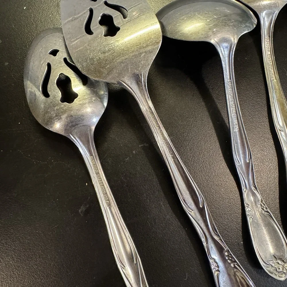 Lot of 7 Serving Set Superior Chapel Hill Stainless Flatware Mixed‎ Lot